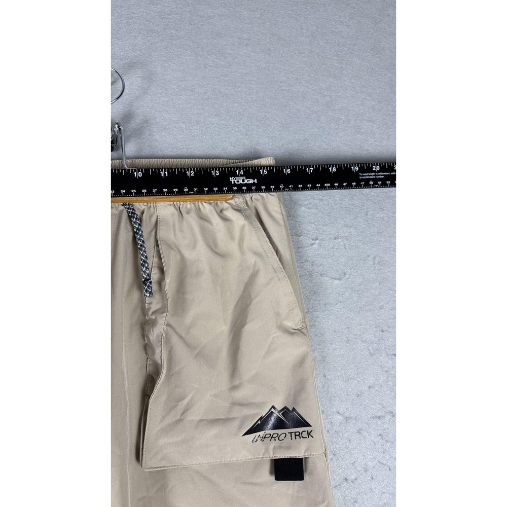 UNPRO Shorts Mens Medium Khaki Hiking Elastic Waist Drawstring Pockets Trail‎ - Picture 5 of 9